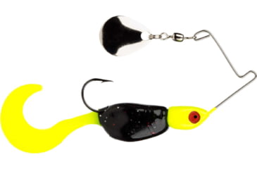 Image of Mr. Crappie by Strike King Spin Baby Fishing Lure, Spinnerbait, Tuxedo Black Chartreuse, 1/8oz, MRCSB18-183, MRCSB18-183