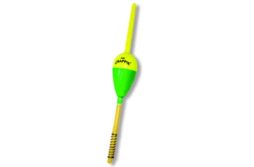 Image of Mr. Crappie Spring Thang Balsa Spring Oval Floats, 36 Pack, Yellow/Green, 1in, 490-SS-36YG