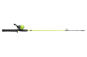 Image of Lew's Crappie Thunder Spincast Reel and Rod Combo, 4ft 6in 2-PC Graphite Rod w/ Light  and Fast, 4.3-1 Ratio, Interchangeable Retrieve, 6lb Line, Green, CTSC46L-2