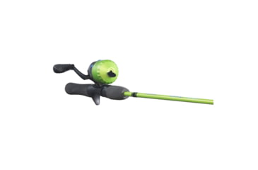 Image of Lew's Crappie Thunder Spincast Reel and Rod Combo, 4ft 6in 2-PC Graphite Rod w/ Light  and Fast, 4.3-1 Ratio, Interchangeable Retrieve, 6lb Line, Green, CTSC46L-2