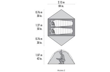 Image of MSR Access 2 Tent, Orange, 13117