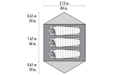 Image of MSR Carbon Reflex 3 Tent - 3 Person, 3 Season-Red