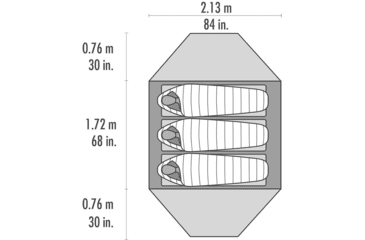 Image of MSR Elixir Tent, 3-Person, White/Red, 10312