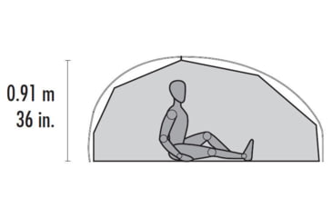 Image of MSR FreeLite 1 Ultralight Backpacking Tent, Red, 10325