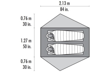 Image of MSR FreeLite 2 Ultralight Backpacking Tent, Red, 10326