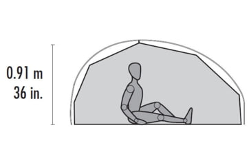 Image of MSR FreeLite 2 Ultralight Backpacking Tent, Red, 10326