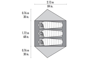 Image of MSR FreeLite 3 Ultralight Backpacking Tent, Red, 10327
