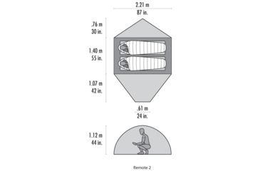 Image of MSR Remote 2 Tent, Orange, 13113