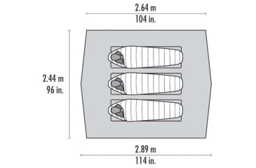 Image of MSR Thru-Hiker Wing, 114x96 in, 3-Person, Amber, 10827