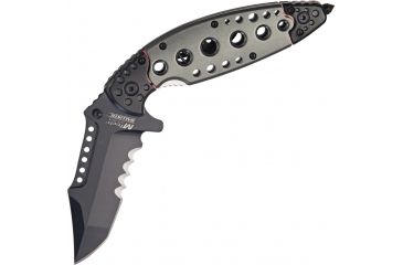 Image of MTech Ballistic Linerlock A/O Folding Knife,3.5in,Tanto Blade,Black And Gray Alum Handle MTA806TG