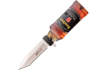 Image of Mtech Bourbon Linerlock A/O Folding Knife, 2.5 satin finish stainless tanto blade, ABS handle, MT-A1190B