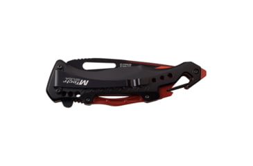 Image of Mtech Drop Point Spring Assisted Knife w/Bottle Opener, 3.5 in, 3Cr13 Stainless Steel Stainless Steel, Black/Brown, MT-A705G2-RD