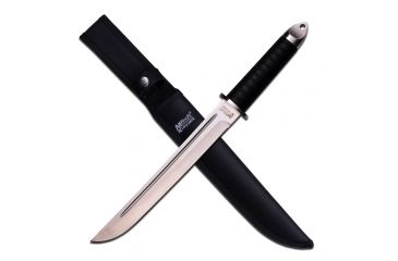 Image of Mtech Fixed Blade, 16.5in, Stainless Steel Blade, Black Ribbon Pattern Rubber Handle MX-8130