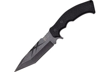 Image of Mtech Fixed Blade Stonewash Fixed Blade Knife, 5.75in, Tanto, Black Stonewash, Black, G10 Handle MTX8125SW