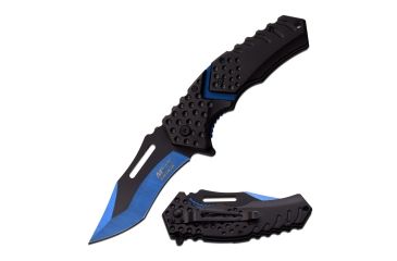 Image of Mtech Folding Blade, 3.5in, Stainless Steel Blade, Black Anodized Aluminum Handle MT-A920BL