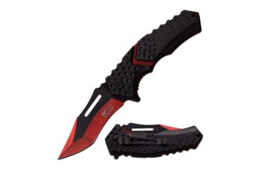 Image of Mtech Folding Blade, 3.5in, Stainless Steel Blade, Black Anodized Aluminum Handle MT-A920RD