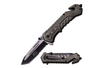 Image of Mtech Folding Blade, 3.5in, Stainless Steel Blade, Dark Gray Aluminum Handle MT-A867GY