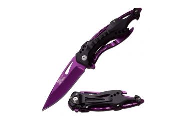 Image of Mtech Folding Blade, 3.75in, Stainless Steel Blade, Black Aluminum Handle MT-A705PE