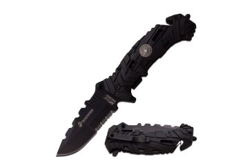 Image of Mtech Folding Blade, 3.8in, Stainless Steel Blade, Nylon With Glass Fiber/Black W/Anodized Black Liner Handle M-A1049BK