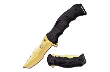 Image of Mtech Folding Blade, 5in, Stainless Steel Blade, Black G10 Handle MX-A805GD