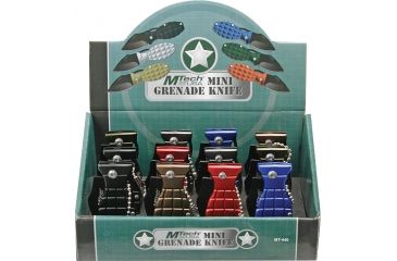 Image of Mtech Mini Grenade 12 Piece Knife Set, 2.5in. Closed MT440