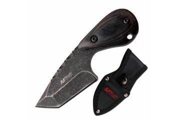 Image of Mtech MT-20-90BK Fixed Blade Knife, 2.5in, 3CR13 Stainless Steel, Tanto, Stonewashed Blade, Pakkawood Handle, Black, MT-20-90BK