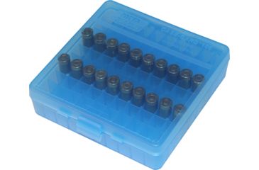 Image of MTM 100 Round 45ACP-10MM Blue Pistol Ammo Box P1004524
