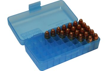 Image of MTM 50 Round 9MM-380 Blue Pistol Ammo Box P509M24