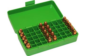 Image of MTM 50 Round 9MM/380 Green Pistol Ammo Box P509M10