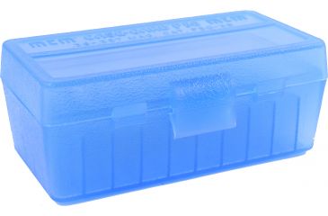 Image of MTM 50 Round 38-357 Caliber Blue Pistol Ammo Box P503824 