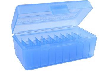 Image of MTM 50 Round 38-357 Caliber Blue Pistol Ammo Box P503824 
