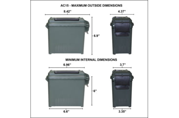 Image of MTM Ammo Crate Mini 5-Can, Dark Earth/Army Green, AC5C