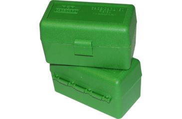 Image of MTM Case-Gard 50 Rifle Ammo Boxes .222 &amp; .222 Magnum Green