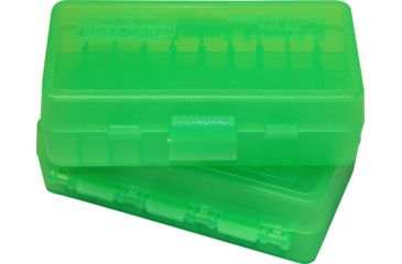 Image of MTM P50 Fliptop Box Handgun .380-9mm Clear Green
