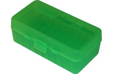 Image of MTM P50 Fliptop Box Handgun .44 Magnum/44 Special/.41 Magnum/.45 Colt Clear Green