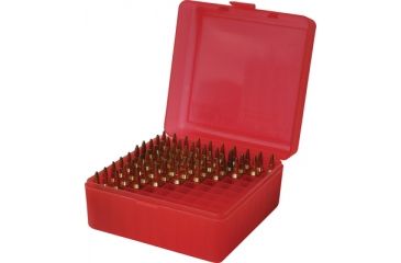 Image of MTM RM-100 Rifle Ammo Box .22-250/.308/.243 Clear Red RM-100-29