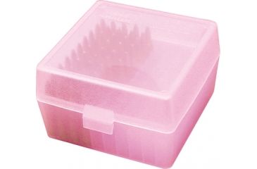Image of MTM RS-100 Rifle Ammo Box .17 to .222 Magnum Clear Red RS-100-29