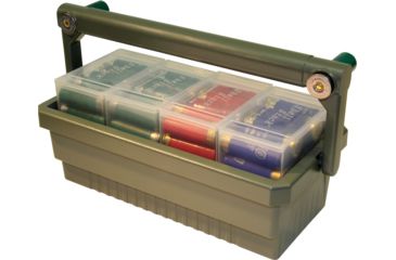 Image of MTM Shotshell Box Caddy, Army Green/Clear, SSC