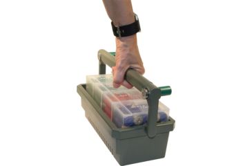 Image of MTM Shotshell Box Caddy, Army Green/Clear, SSC