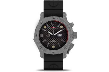 Image of MTM Special Ops Vulture Wristwatch Grey Black Dial &amp; Black Rubber II Band, Grey, 47mm, VGBDBKR2MTM