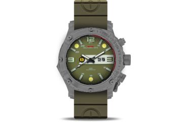 Image of MTM Special Ops Vulture Wristwatch Grey Green Dial &amp; Green Rubber II Band, Grey, 47mm, VGGRNGRNR2MTM
