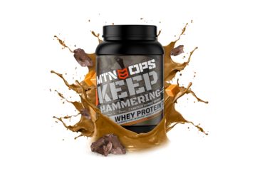 Image of MTN OPS Cameron Hanes Keep Hammering Whey Protein, 30 Servings, Chocolate Carmel, 1043-CC