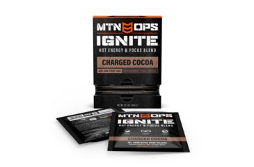 Image of MTN OPS Hot Ignite Supercharged Energy Drink, 20 Trail Packs, Charged Cocoa, 1104880320