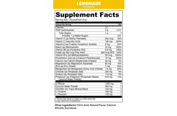 Image of MTN OPS Hydrate Drink Mix, Lemonade, 1 Serving, 1134260301