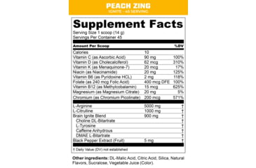 Image of MTN OPS Ignite Energy Drink, Scoop, Peach Zing, 45 Servings, 1104310145