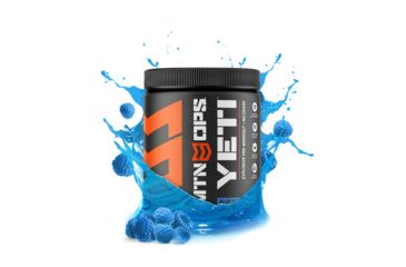 Image of MTN OPS Yeti Monster Pre-workout Powder Energy Drink, 30 Serving Tub, Blue Raspberry, 1002-BR