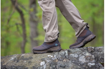 Image of Muck Boots Apex Zip Mid Boots - Mens, Dark Brown/Orange, 9, AXMZ-907-BRN-090