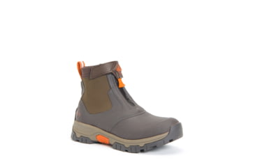 Image of Muck Boots Apex Zip Mid Boots - Men's, Dark Brown/Orange, 9, AXMZ-907-BRN-090