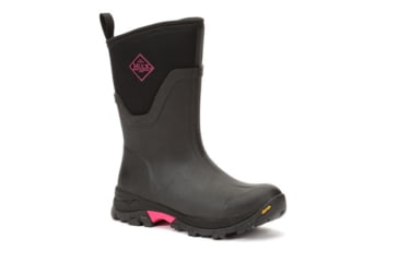 Image of Muck Boots Arctic Ice Grip A.T. Mid Boots - Women's, Black/Hot Pink, 11, ASVMA-404-PNK-110
