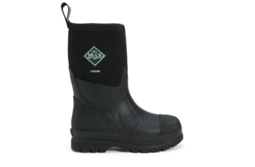 Image of Muck Boots Chore Mid Wateproof Rubber Work Boot - Mens, Black, 5, CHM-000A-BL-050